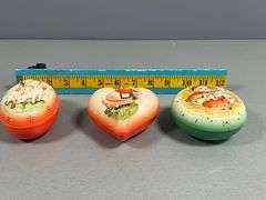 Three ANRI Italy Hand-Painted Resin Trinket Boxes by F. Ferrandiz