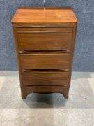 MCM Wooden Three-Drawer Nightstand with Dovetail Construction