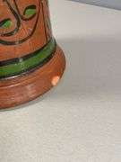 Vintage Indian Drum with Hand-Painted Floral Design