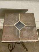 Tile Top Plant Stand with Metal Base