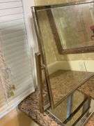 Swivel Mirror with Silver-Toned Frame
