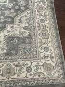 Lara Collection Gray Polypropylene Area Rug, Made in Turkey