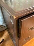 Two-Drawer Locking Wooden File Cabinet with Hardware