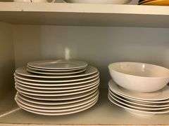 Pier 1 Dinnerware with Plates, Bowls, and Mugs