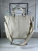 Nordstrom Cream Leather Tote Bag With Removable Strap