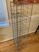 Metal Grid Shelves with Open Wire Design