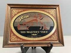 Victor ‘His Master’s Voice’ Framed Advertising Mirrored Sign