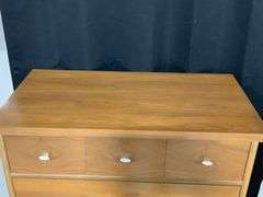 Mid-Century Modern Wooden Chest with Four Drawers and Tapered Legs