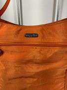 Baggallini Orange Nylon Shoulder Bag with Pink Interior