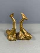 Brass Whale Bookends