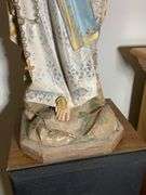 Religious Statue with Makers Mark, Approximately 41” Tall