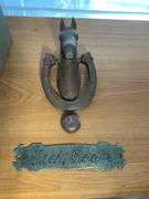 Horse Head Door Knocker and Tack Room Sign