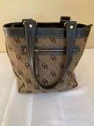 Dooney & Bourke Monogram Tote Bag with Leather Trim