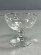 8 Clear Etched Glass Coupe Glasses