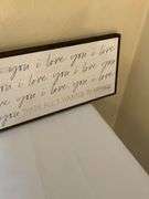 Large Rectangular ‘I Love You’ Sign With Script Text