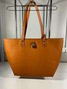 BCBG Camel Beige Tote with Lock Charm and Tag