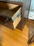 Two-Drawer Locking Wooden File Cabinet with Hardware