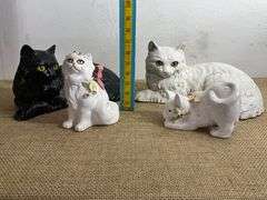 Ceramic and Resin Cat Figurines