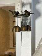Metal Wind Chime with Bird Motif and Suspended Bells