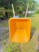 True Temper Two-Wheel Wheelbarrow With Orange Poly Tray