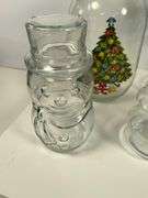 Glass Christmas-Themed Jars and Containers