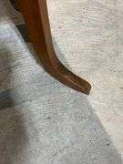 Solid Wood Side Table With Turned Legs and Bottom Shelf