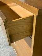 Mid-Century Modern Wooden Chest with Four Drawers and Tapered Legs