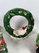Ceramic Santa and Christmas Decor Set by Home Interiors