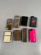 Eight Cigarette Lighters Including Zippo, Marlboro and Capri