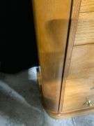 Powell Oak Jewelry Armoire with Mirror and Multiple Drawers