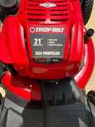 Troy-Bilt 21-Inch Self-Propelled Lawn Mower with Rear Bag and Mulching Capability