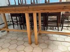 Granite Top Table With Wooden Frame