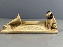 Victor Statuette Featuring Dog and Gramophone