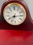 Battery-Operated Mantel Clocks with Wooden Bases