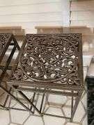 Metal Plant Stands with Decorative Openwork Tops