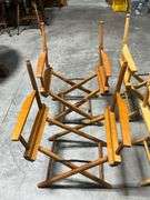 Four Wooden Folding Directors Chairs