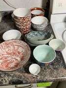 Asian-Style Ceramic Bowls, Plates, and Serving Pieces