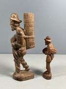 Barefoot Traveler Hand-Carved Wooden Statues, 1971
