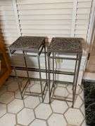 Metal Plant Stands with Decorative Openwork Tops