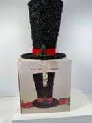 Tall Black Top Hat Tree Topper, 16-Inches Tall