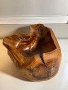 Carved Wooden Bowl Signed by T. Johnson