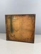 Two-Drawer Wooden Card File Cabinet with Brass Pulls