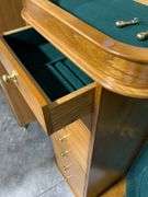 Powell Oak Jewelry Armoire with Mirror and Multiple Drawers