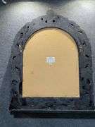 Ornately Carved Gilt Wall Mirror with Arched Design