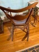 Small Wooden Rocking Chair with Decorative Backrest