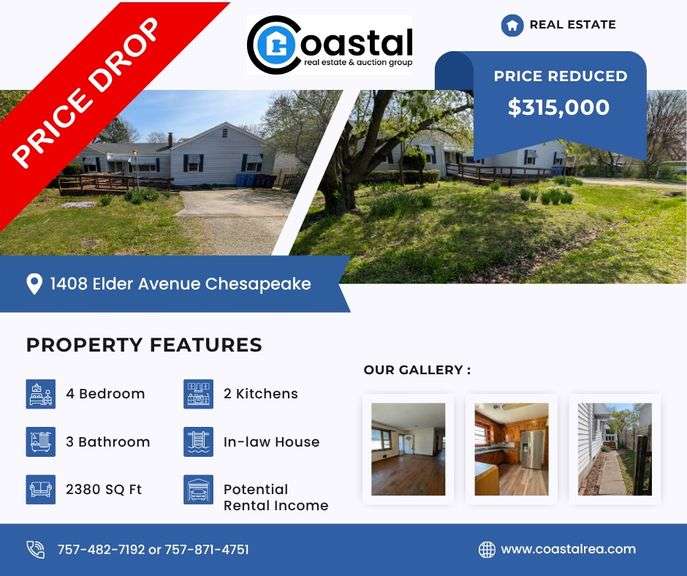 Under Contract! For Sale: 1408 Elder Avenue Chesapeake VA 