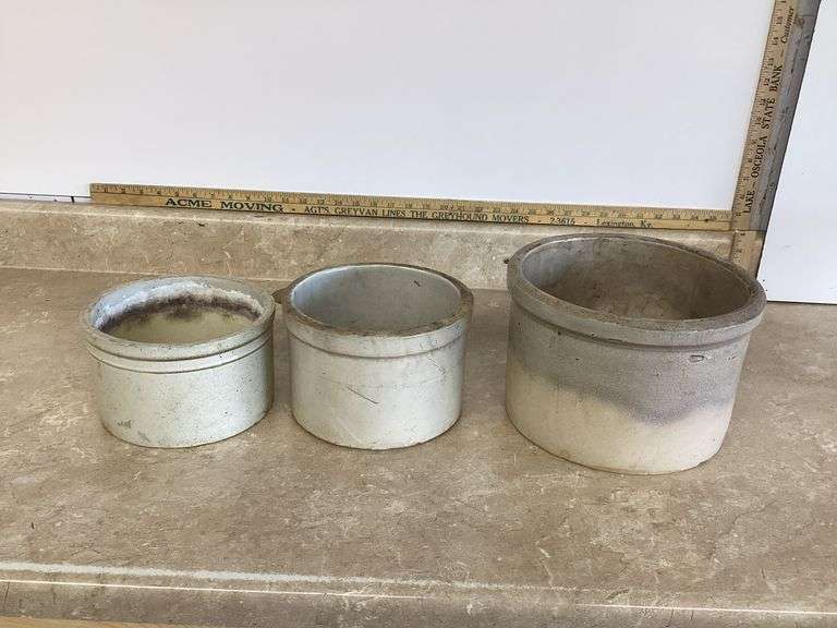 3 ANTIQUE CROCKS