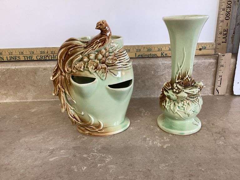 2 VINTAGE MC COY VASES