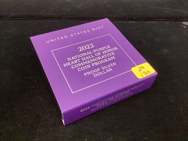 2022 NATIONAL PURPLE HEART HALL OF HONOR COMMEMORATIVE COIN PROGRAM PROOF SILVER DOLLAR