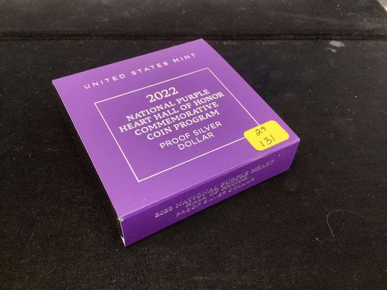 2022 NATIONAL PURPLE HEART HALL OF HONOR COMMEMORATIVE COIN PROGRAM PROOF SILVER DOLLAR